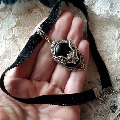 Merida Grave Bat - The Nevermore Gothic Choker Necklace