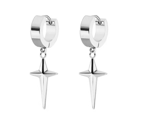 Miles Chills - The Nevermore Gothic Earrings for Men Stainless Steel Tassel Studs