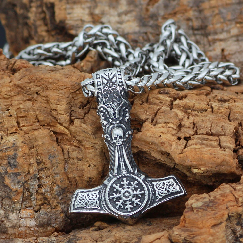 Mjolnir's Might 1 - The Nevermore Gothic Pendant Necklace Stainless Steel