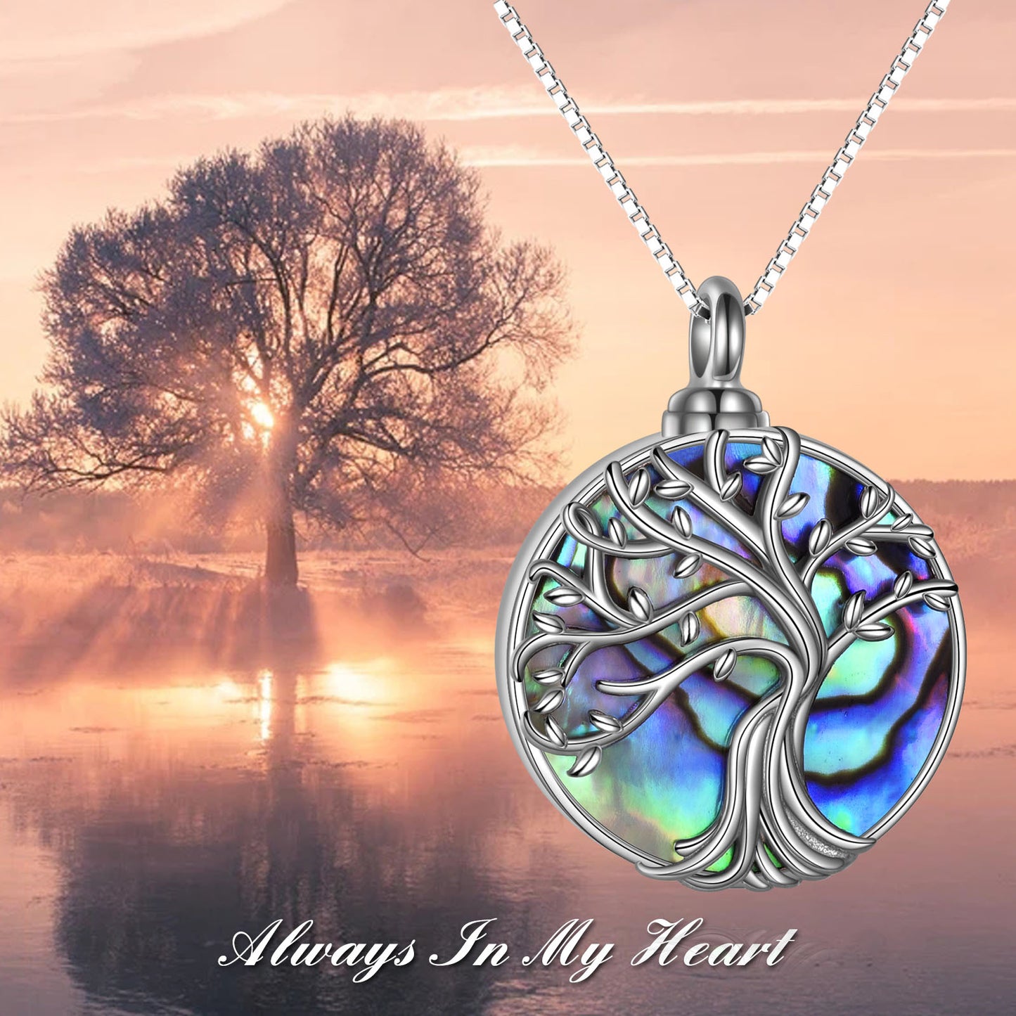 Moon Starlight - The Nevermore Pendant Necklace Urn 925 Sterling Silver