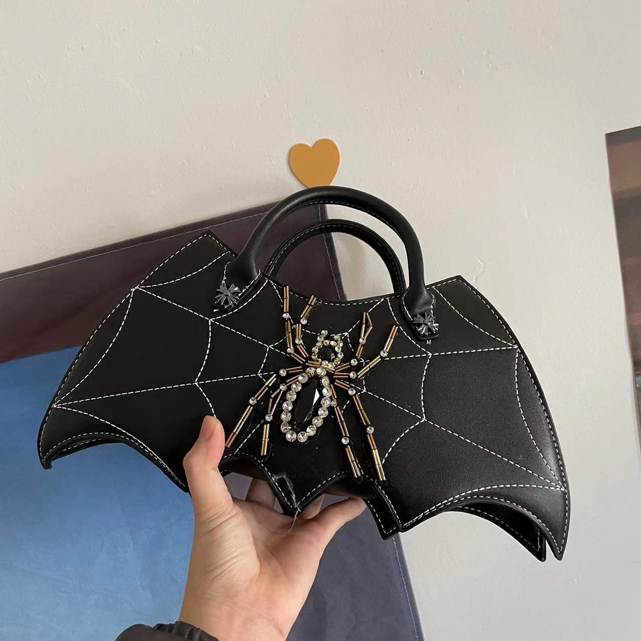 Morrigan - The Nevermore Gothic handbag Bat Spider Web Vintage Tote