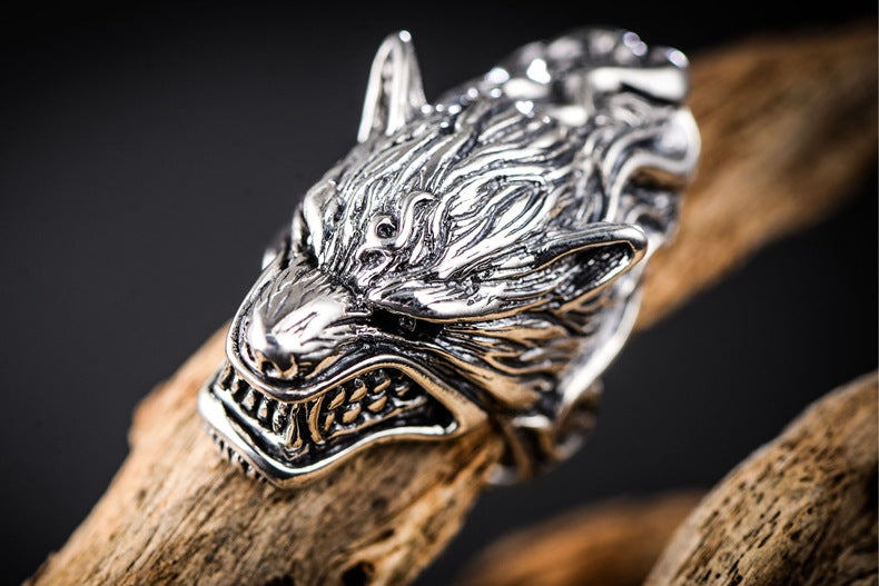 Mortis Wolf - The Nevermore Gothic Ring 925 Sterling Silver