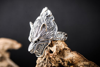 Mortis Wolf - The Nevermore Gothic Ring 925 Sterling Silver