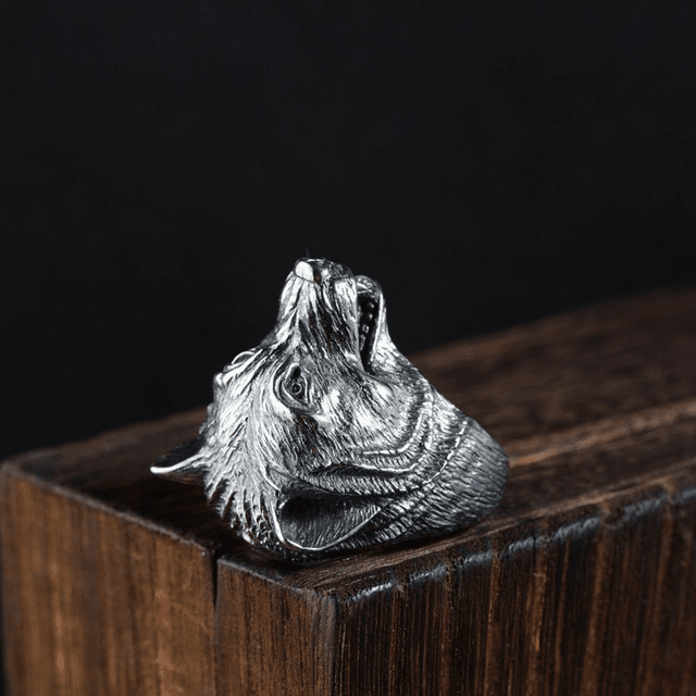 Moxie Wolf Head Open - The Nevermore Gothic Ring S925 Intime Silver