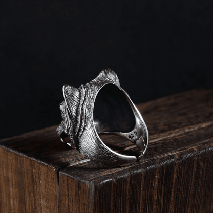 Moxie Wolf Head Open - The Nevermore Gothic Ring S925 Intime Silver