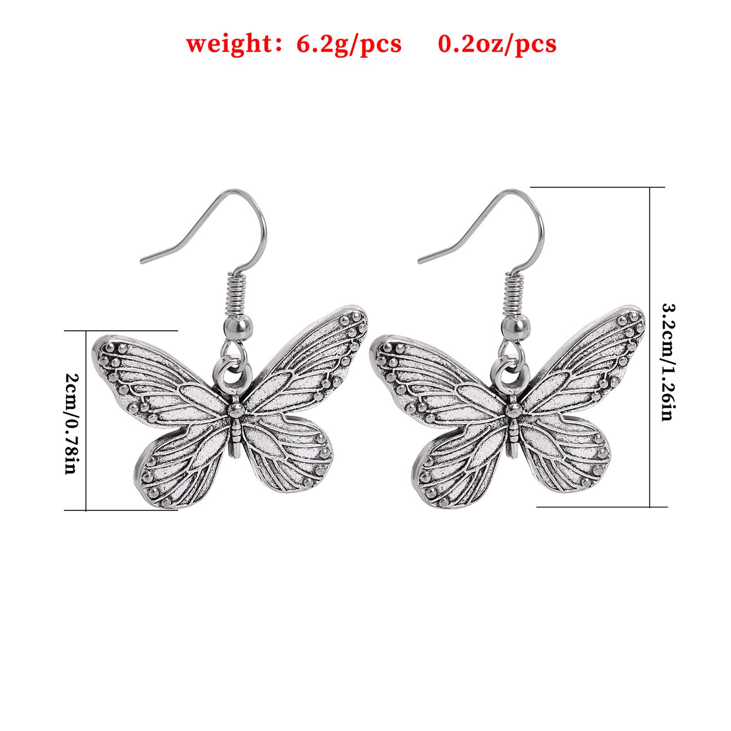 Mystic Midge - The Nevermore Women`s Earrings Butterfly