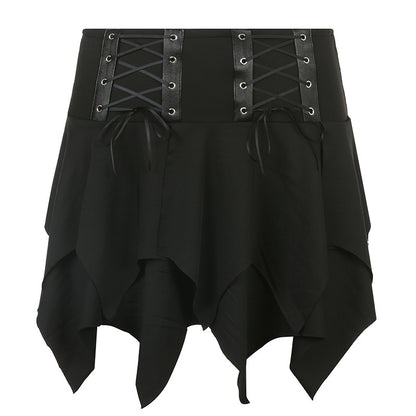 Mystic Wraithstalker - The Nevermore Gothic Irregular Niche Short Skirt