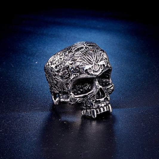 Niall Evernight Skull - The Nevermore Gothic Ring Titanium Steel