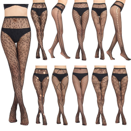 Nightweaver - The Nevermore Gothic Socks Stockings Jacquard Net Pants Fishnet Stockings Bottoming Pantyhose