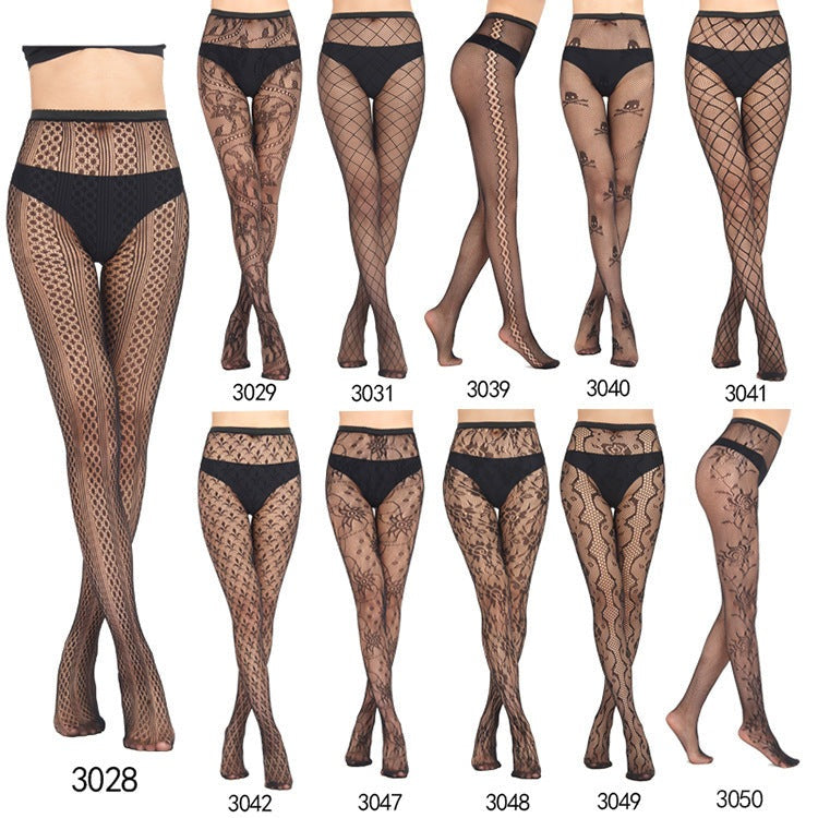 Nightweaver - The Nevermore Gothic Socks Stockings Jacquard Net Pants Fishnet Stockings Bottoming Pantyhose