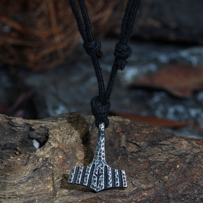 Nordic Aoding Luen Rune Stainless Steel Pendant Necklace