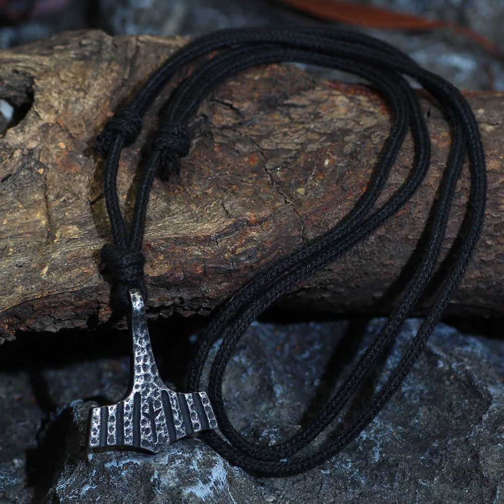 Nordic Aoding Luen Rune Stainless Steel Pendant Necklace