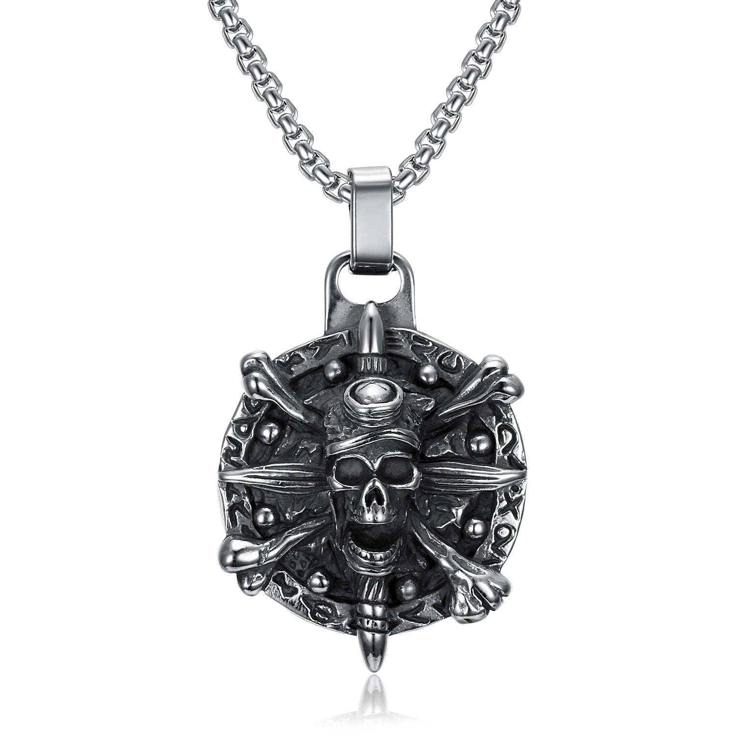 Nordic Havoc The Nevermore Gothic Pendant Necklace Stainless Steel Viking Norse