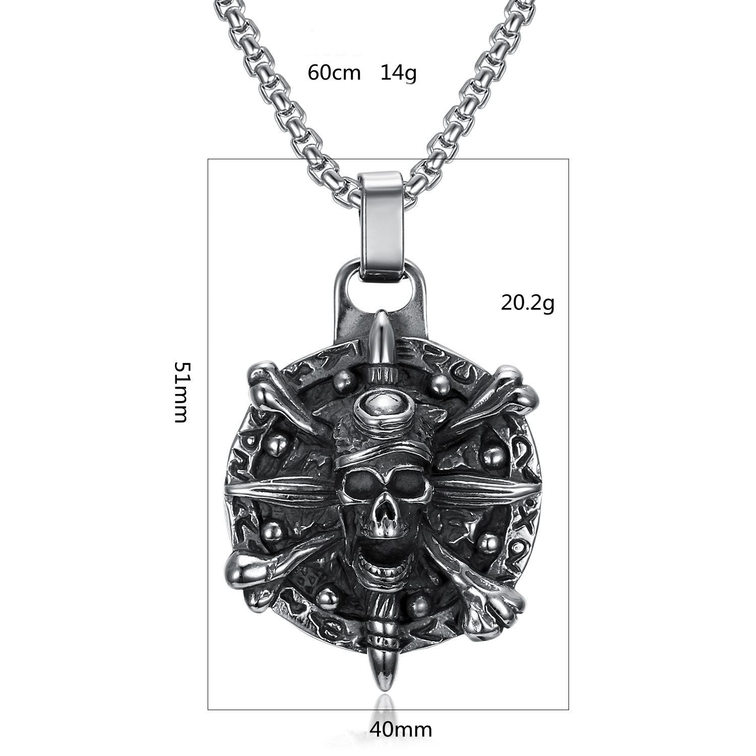 Nordic Havoc The Nevermore Gothic Pendant Necklace Stainless Steel Viking Norse