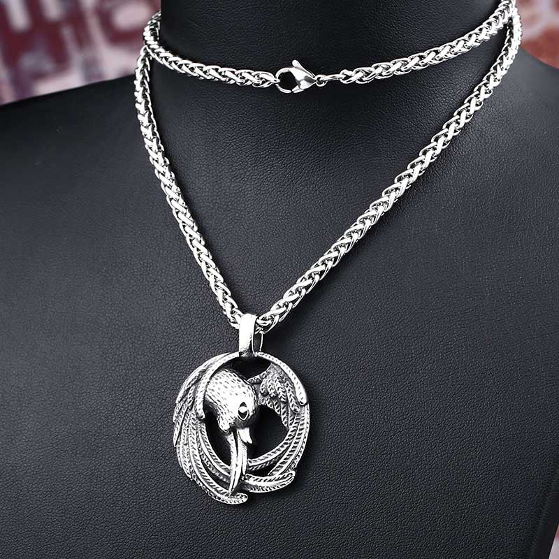 Nordic Raven - The Nevermore Gothic Titanium Steel Pendant Necklace