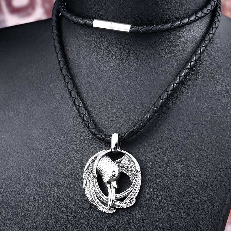 Nordic Raven - The Nevermore Gothic Titanium Steel Pendant Necklace