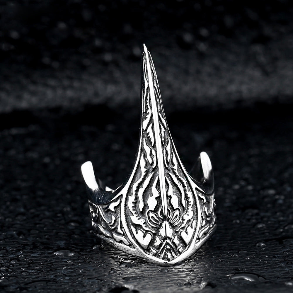 Nordic Raven's Claw - The Nevermore Gothic Ring Titanium Steel