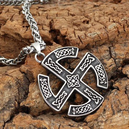 Norse Emblem of Good Luck - The Nevermore Gothic Pendant Necklace Stainless Steel Viking Norse