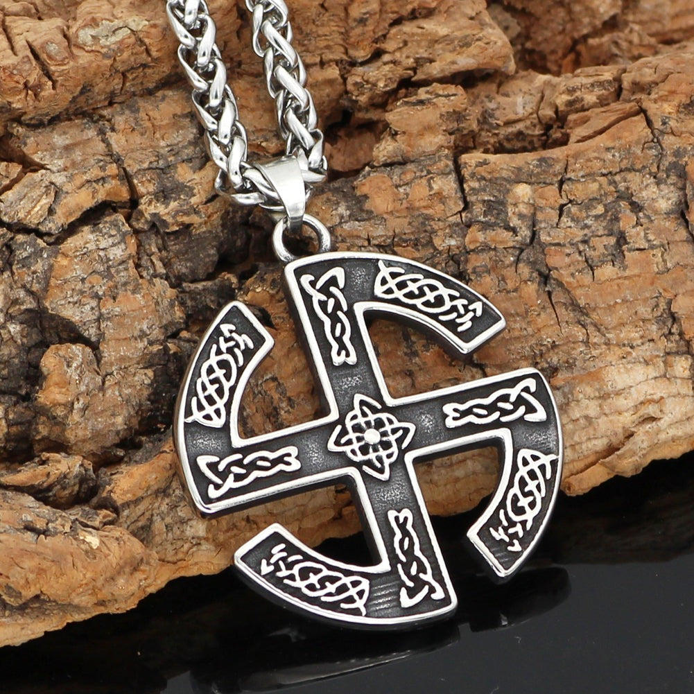 Norse Emblem of Good Luck - The Nevermore Gothic Pendant Necklace Stainless Steel Viking Norse