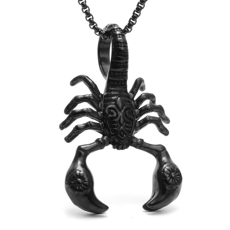 Onyx Guardian - The Nevermore Stainless Steel Men's Pendant