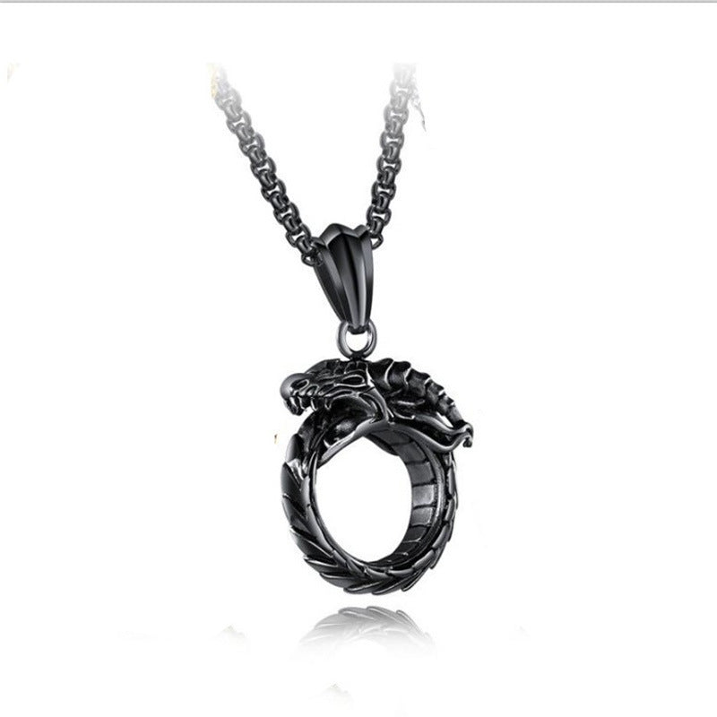 Ouroboros Serpent of Eternity - The Nevermore Gothic Pendant Necklace