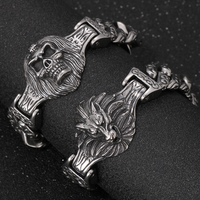 Percival Marble - The Nevermore Gothic Bracelet Titanium Steel