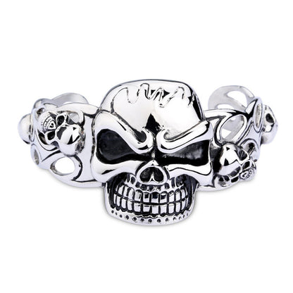 Phobos Morbidale Skull - The Nevermore Gothic Bracelet for Men Titanium Steel