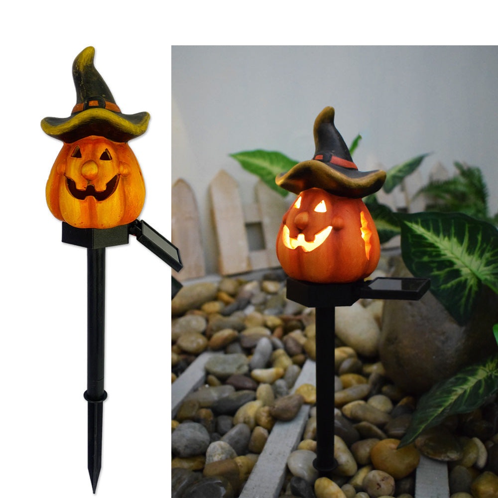 Pumpkin Glow Solar Lantern - The Nevermore Halloween decor