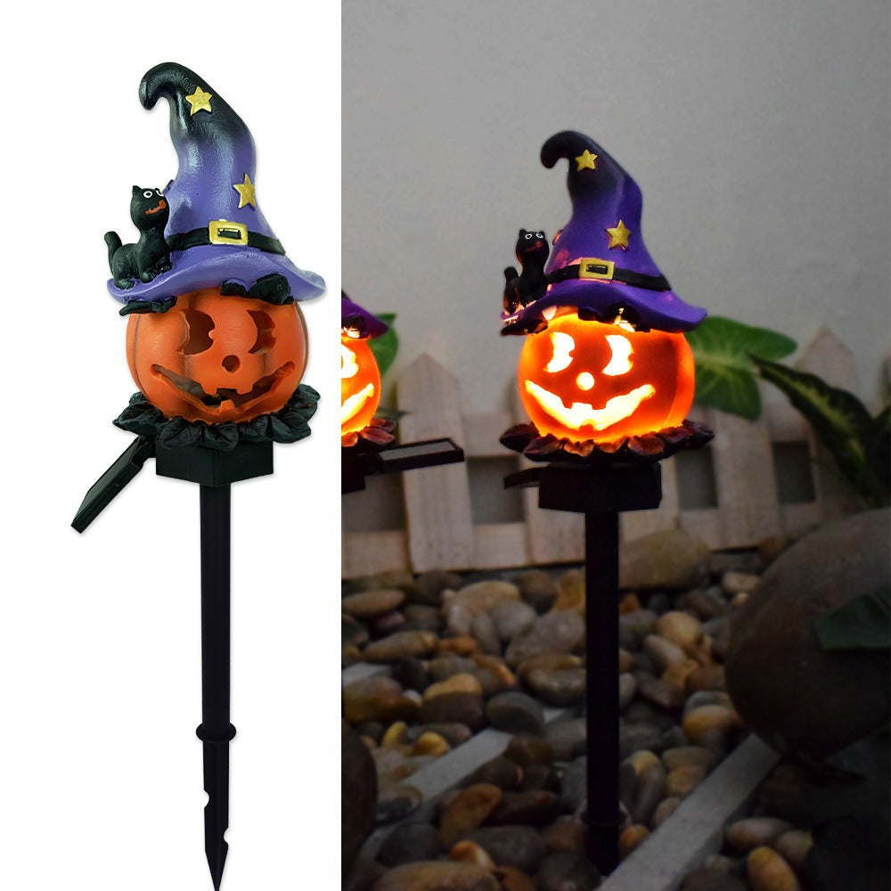 Pumpkin Glow Solar Lantern - The Nevermore Halloween decor