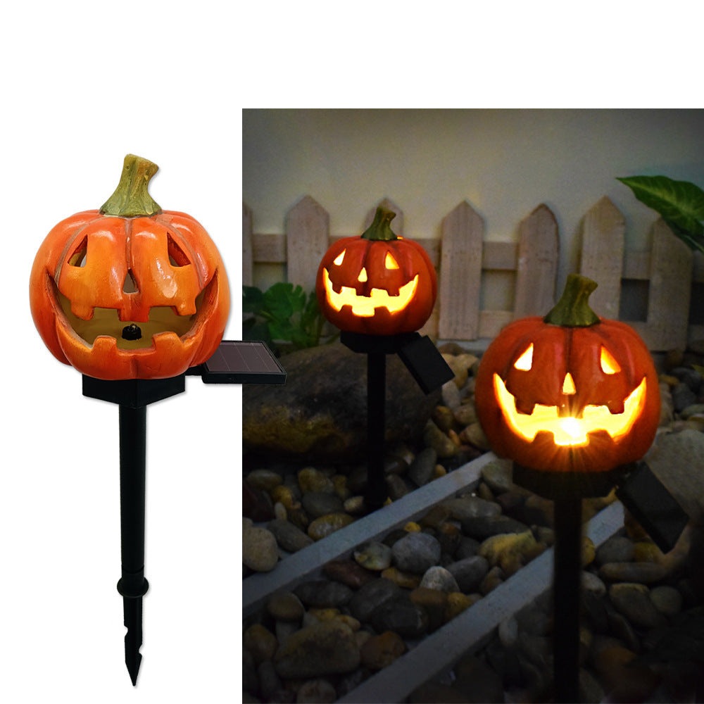 Pumpkin Glow Solar Lantern - The Nevermore Halloween decor