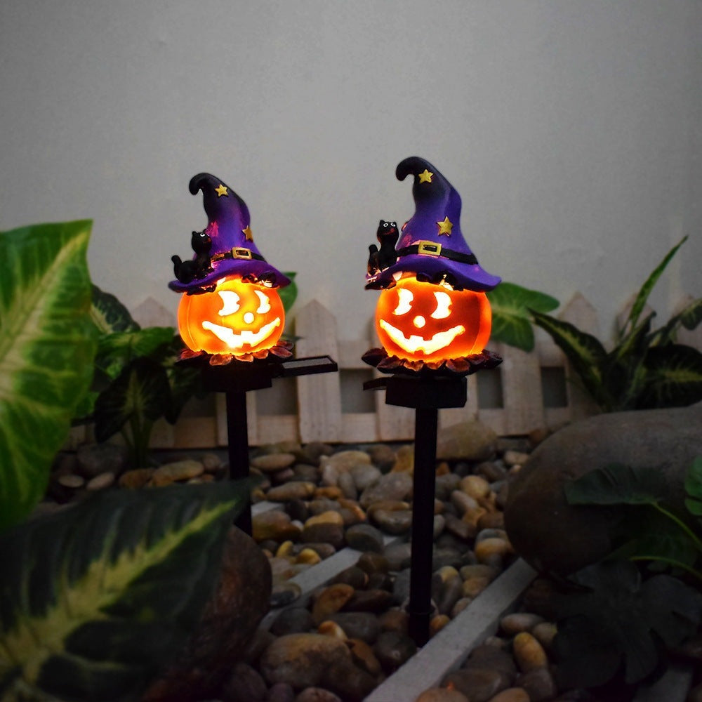 Pumpkin Glow Solar Lantern - The Nevermore Halloween decor