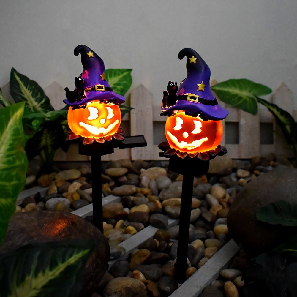 Pumpkin Glow Solar Lantern - The Nevermore Halloween decor