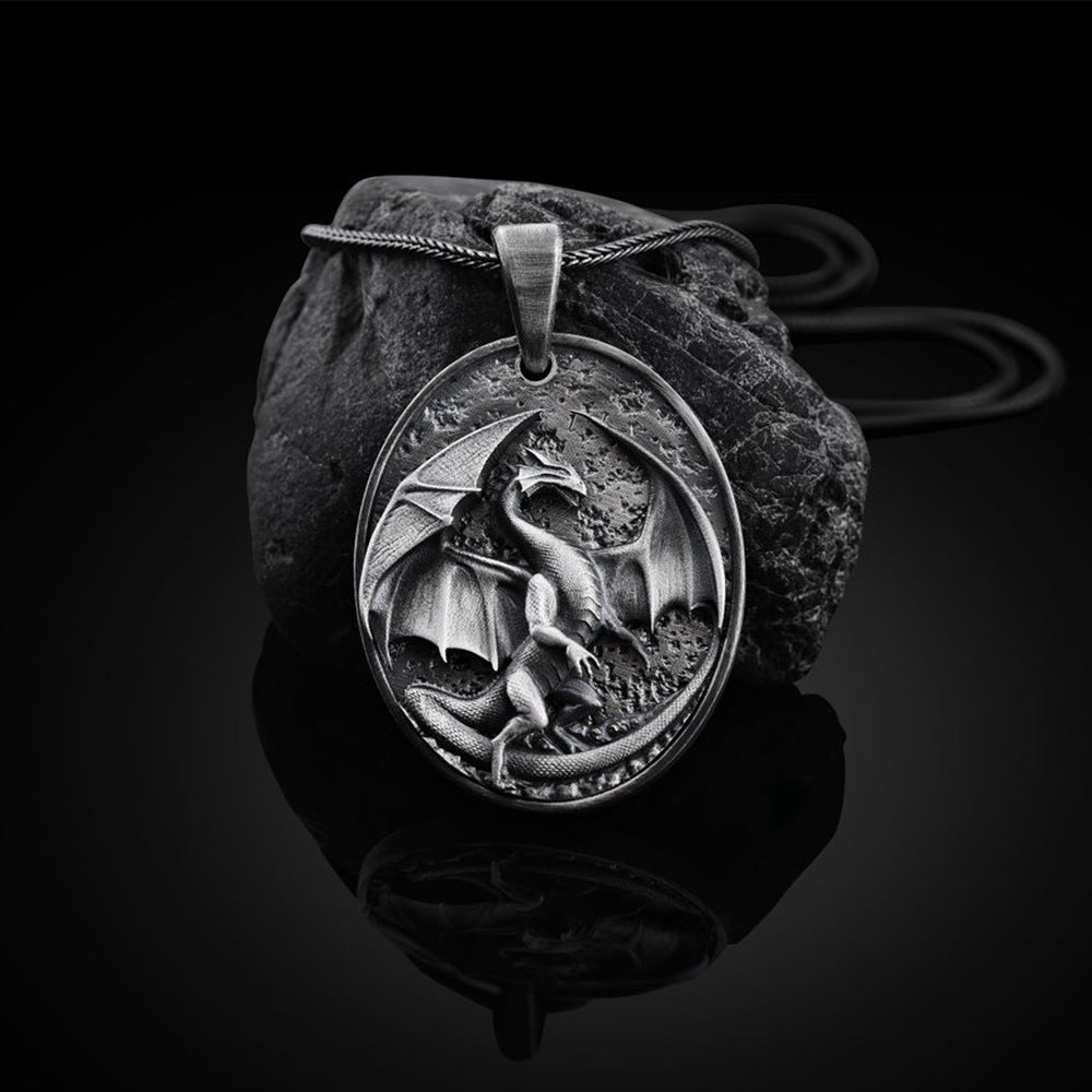 Pyrothor - The Nevermore Dragon Pendant - Necklace for Men