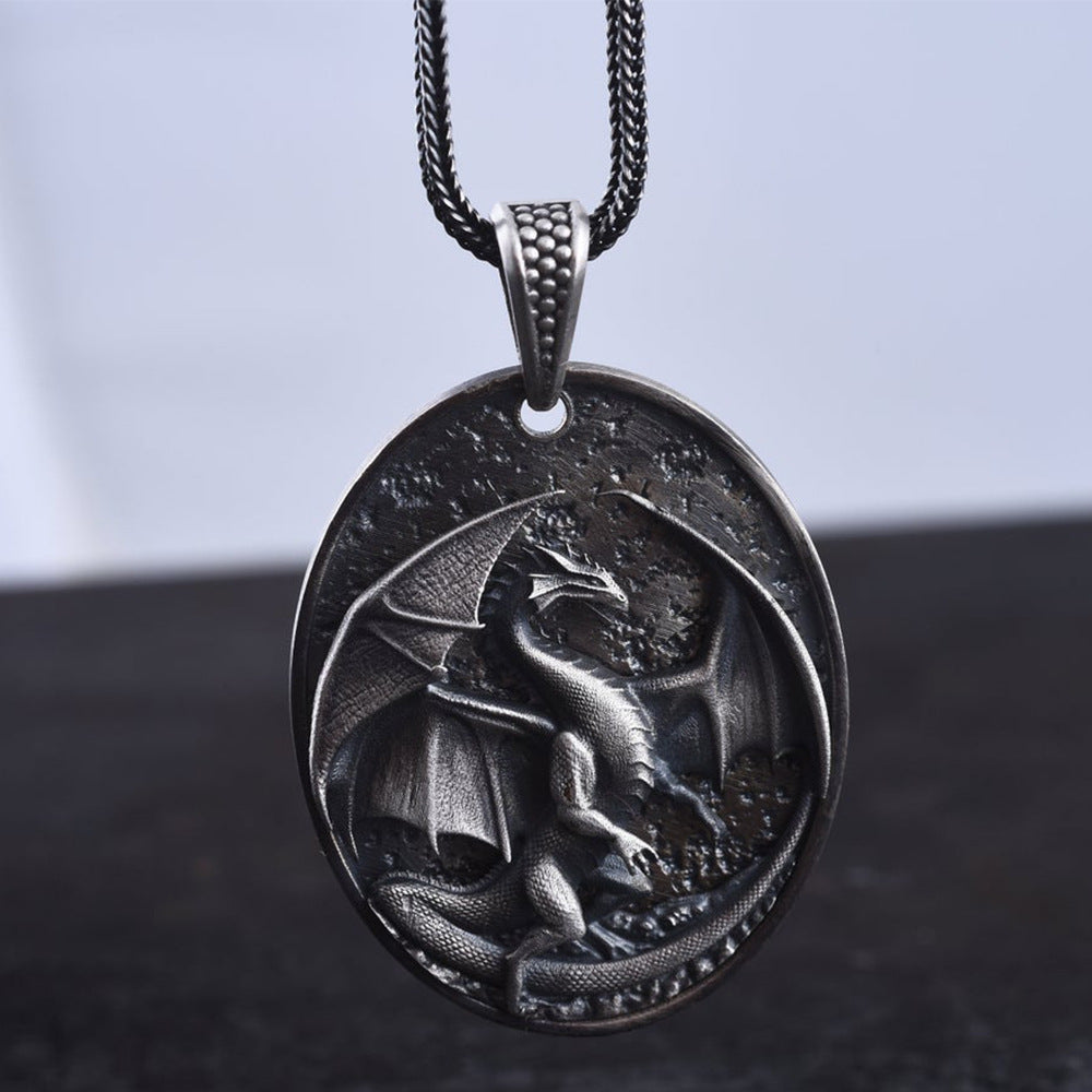 Pyrothor - The Nevermore Dragon Pendant - Necklace for Men