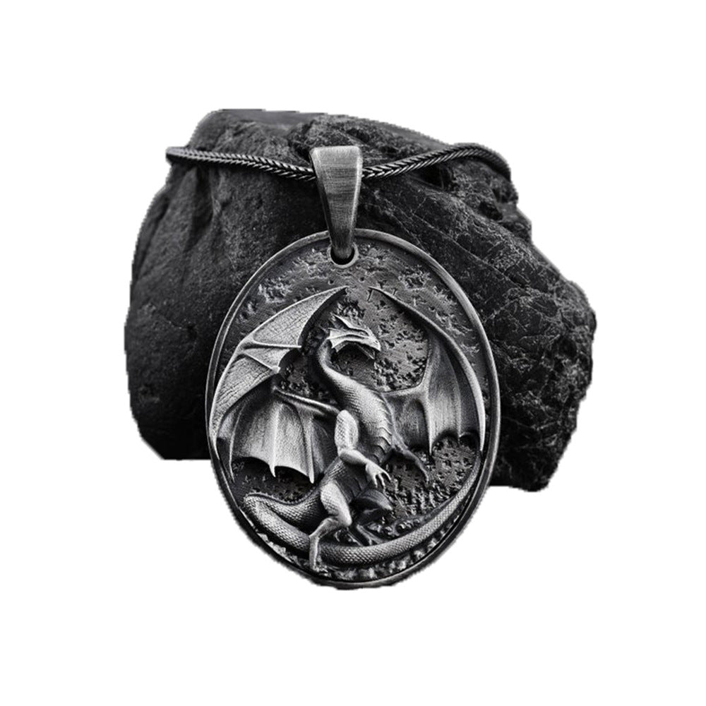 Pyrothor - The Nevermore Dragon Pendant - Necklace for Men