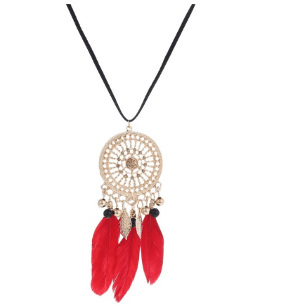 Queen Lucrest - The Nevermore Boho Feather Pendant