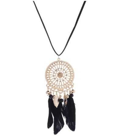 Queen Lucrest - The Nevermore Boho Feather Pendant