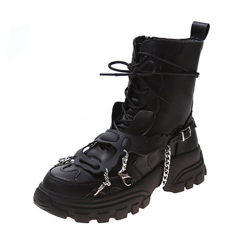 RadianceRift Explosion - The Nevermore Gothic Boots Thick-Soled Mid-Tube Short Boots