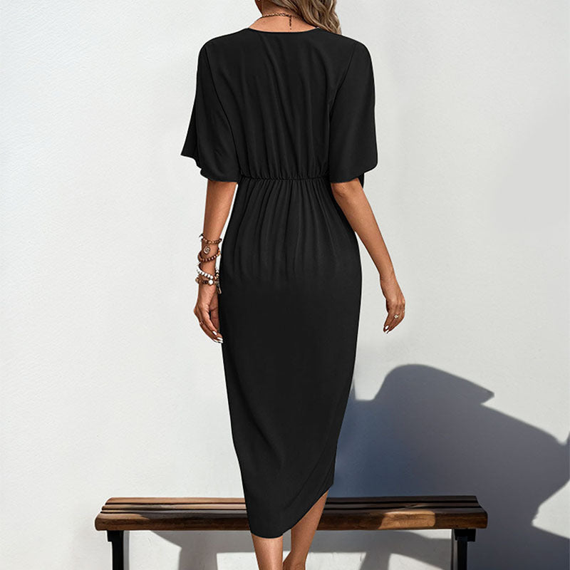 RaglanEdge - Elegant Asymmetric Skirt Dress by The Nevermore