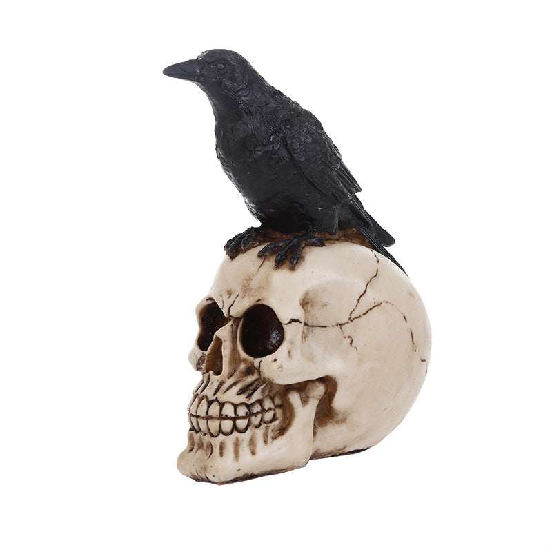 Raven and Skull - The Nevermore Gothic Home Decor