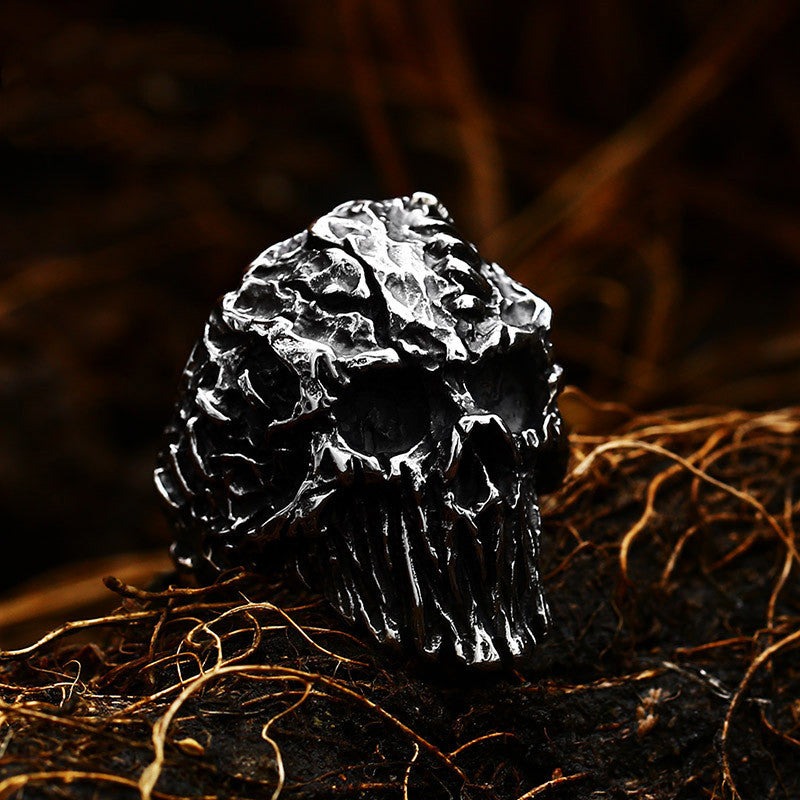 Reign of Terror - The Nevermore Gothic Ring Titanium Steel