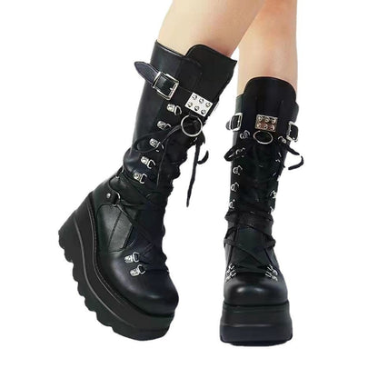 Riot Ebonclaw - The Nevermore Gothic Mid-top Boots for Women