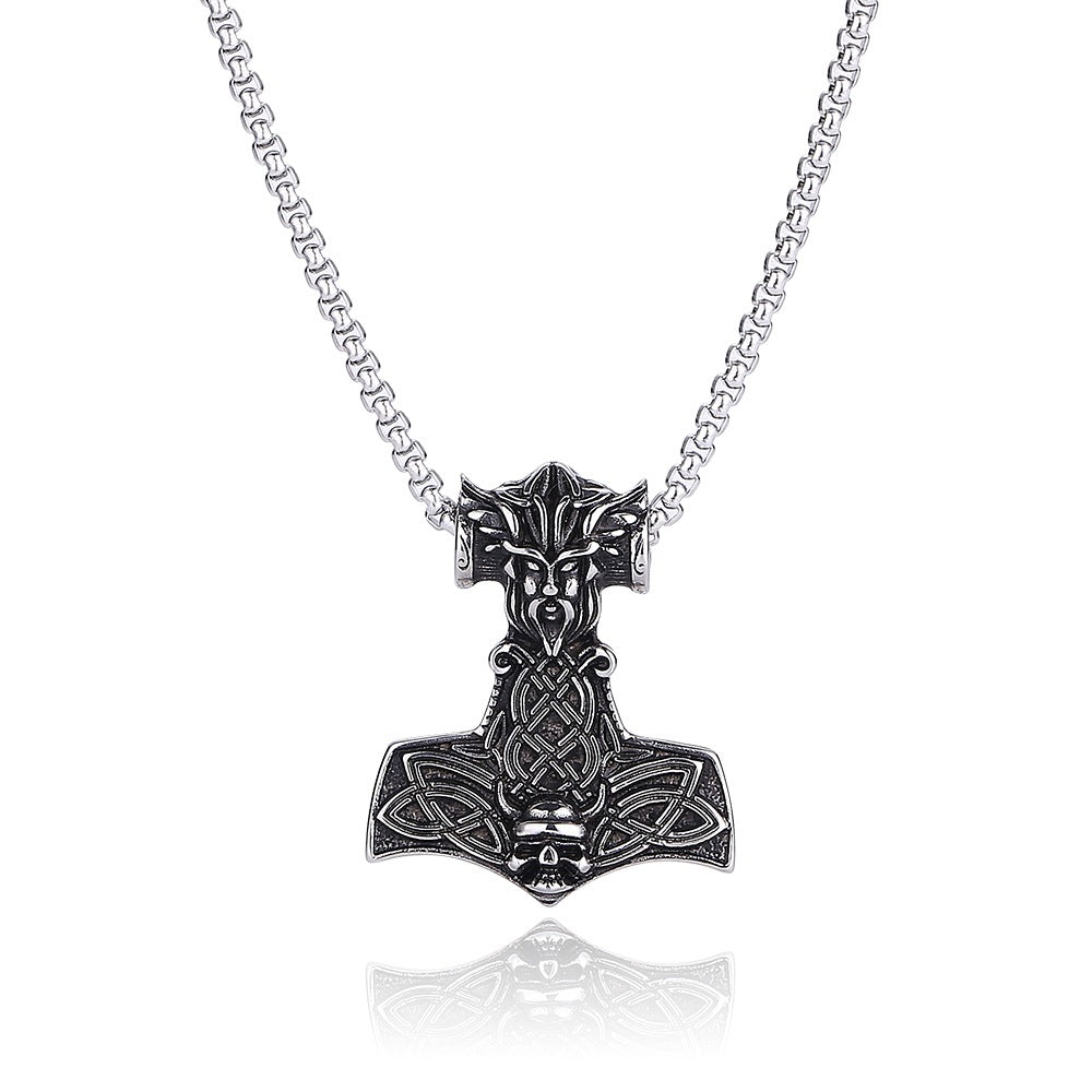 Sacred Hammer - The Nevermore Gothic Stainless Steel Pendant Necklace