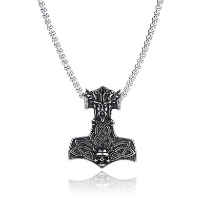 Sacred Hammer - The Nevermore Gothic Stainless Steel Pendant Necklace