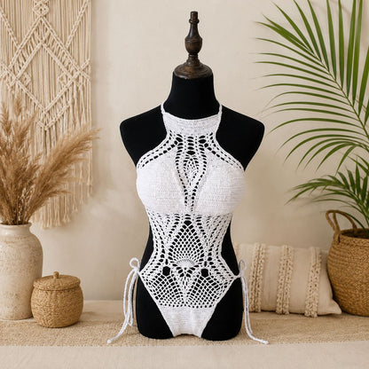 Crochet Cutout One-Piece Swimsuit - Sea Whisper by The Nevermore