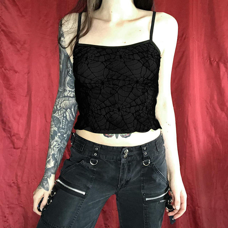 Sexy Sling Spider Element - The Nevermore Gothic Tank Top