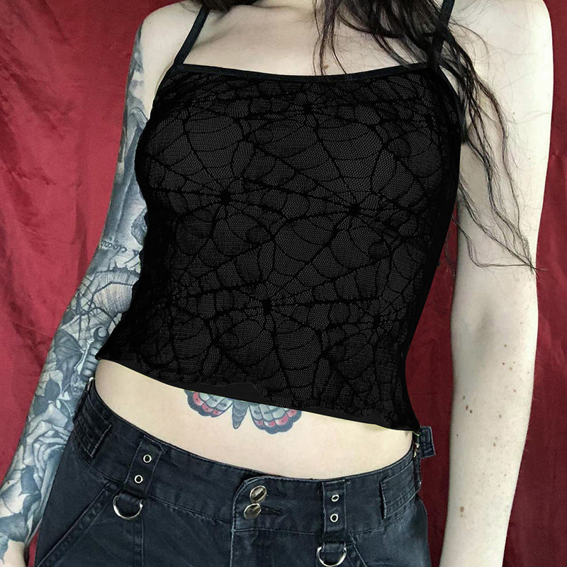 Sexy Sling Spider Element - The Nevermore Gothic Tank Top