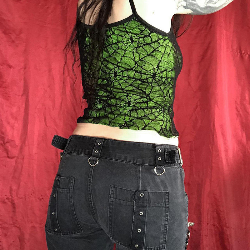 Sexy Sling Spider Element - The Nevermore Gothic Tank Top