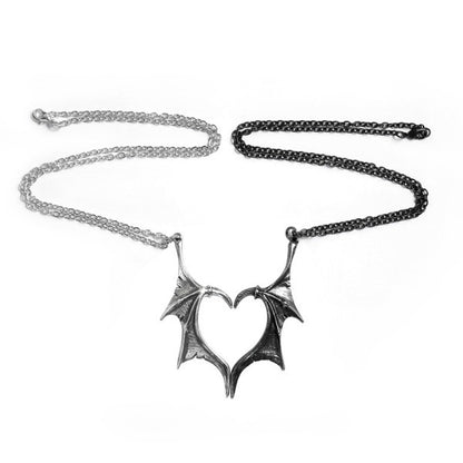 Shadowed Affection - The Nevermore Gothic Pendant Necklace Earrings Set