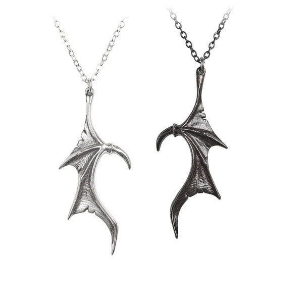 Shadowed Affection - The Nevermore Gothic Pendant Necklace Earrings Set